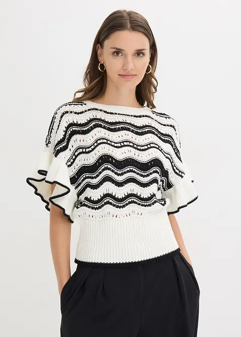 T-shirt en maille, bonprix