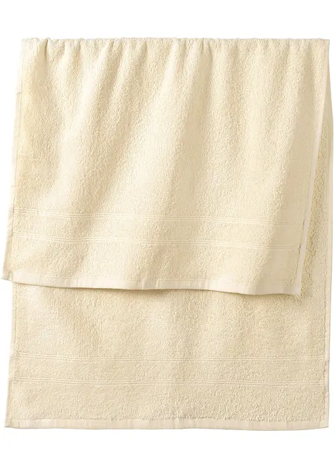 Serviette de toilette en &eacute;ponge douce pur coton, bonprix