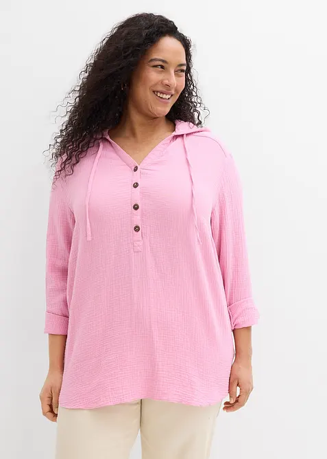 Blouse l&eacute;g&egrave;re en gaze de coton, bonprix