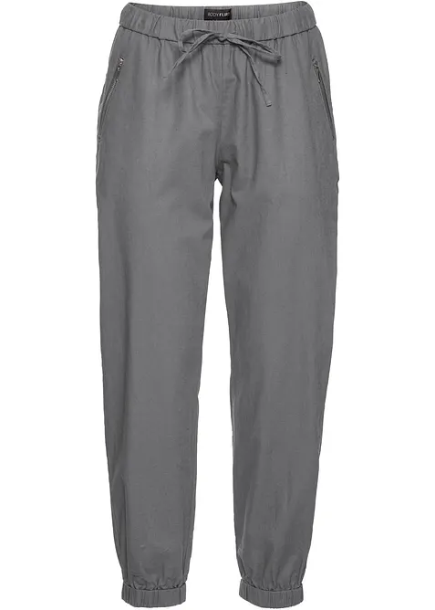 Pantalon 7/8 l&eacute;ger en lin et coton, bonprix
