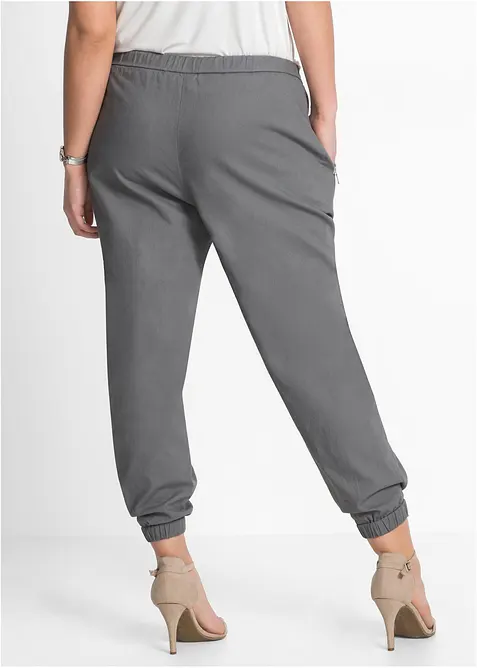 Pantalon 7/8 l&eacute;ger en lin et coton, bonprix