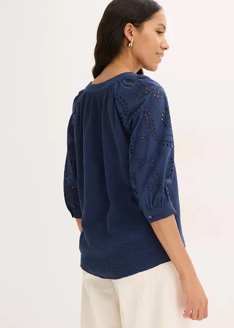 Tunique a&eacute;rienne en gaze de coton, bonprix