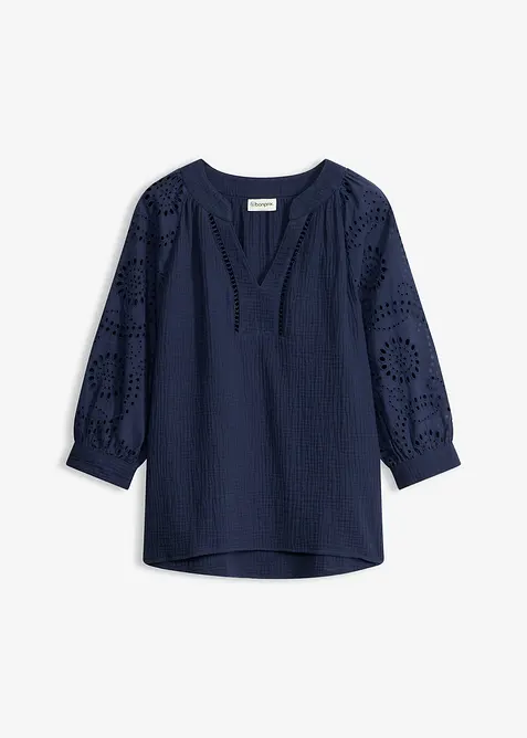 Tunique a&eacute;rienne en gaze de coton, bonprix
