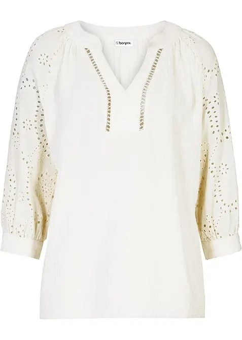 Tunique a&eacute;rienne en gaze de coton, bonprix