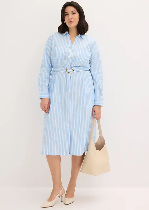 Robe-chemise 100% coton, bonprix