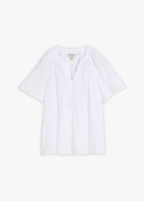 Blouse manches courtes, effet froiss&eacute;, bonprix