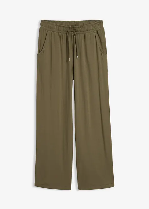 Pantalon fluide en jersey viscose extensible, bonprix