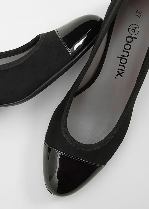 Escarpins &agrave; talon carr&eacute;, bonprix