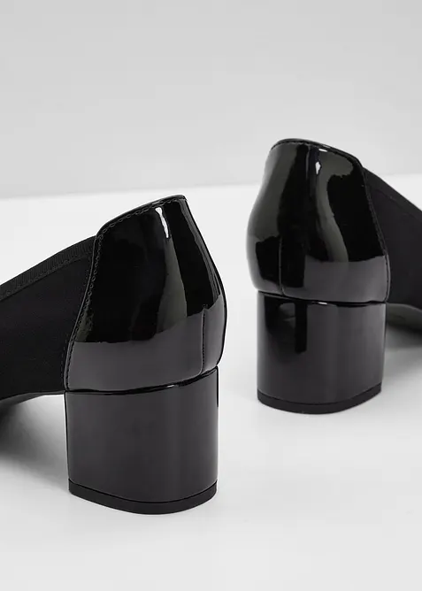 Escarpins &agrave; talon carr&eacute;, bonprix