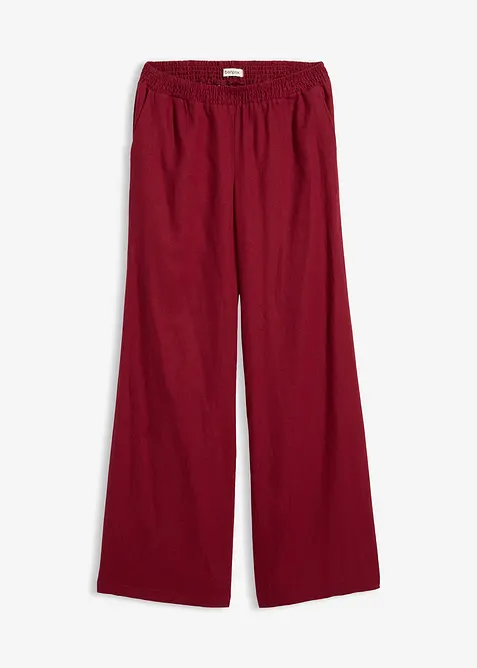 Pantalon palazzo en lin m&eacute;lang&eacute;, bonprix