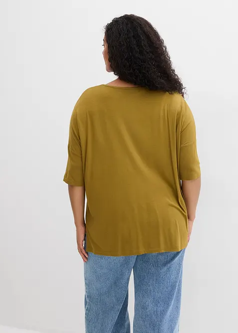T-shirt boxy en viscose extensible, bonprix