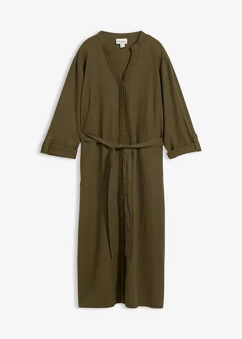 Robe &agrave; poches en lin et viscose, bonprix
