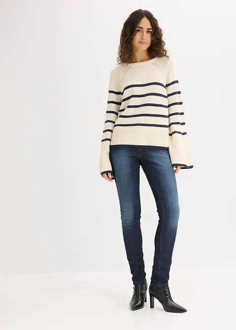 Pull &agrave; rayures contrastantes, bonprix