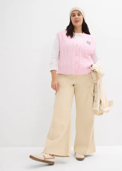 Gilet sans manches en maille, bonprix