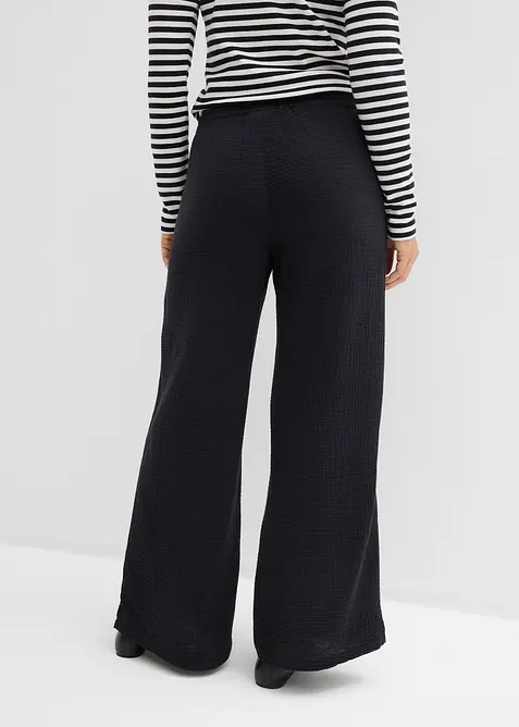Pantalon palazzo l&eacute;ger en gaze de coton, bonprix