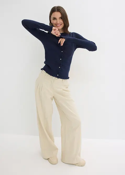 Gilet en maille ajour&eacute;e, bonprix