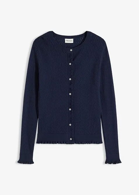 Gilet en maille ajour&eacute;e, bonprix