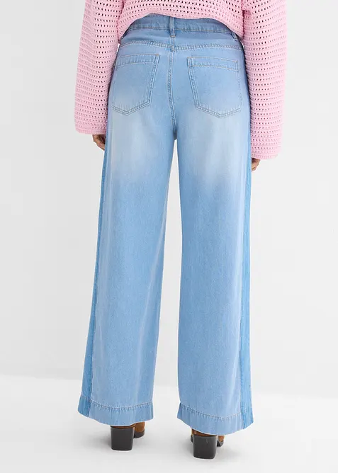 Jean large taille haute, coton, bonprix