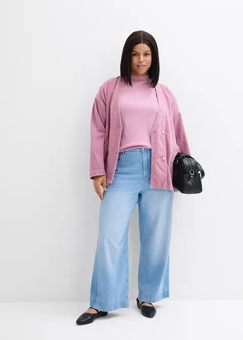 Jean large taille haute, coton, bonprix