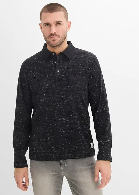 Polo manches longues 100% coton, bonprix