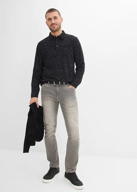 Polo manches longues 100% coton, bonprix