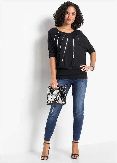 T-shirt fluide en viscose extensible, bonprix