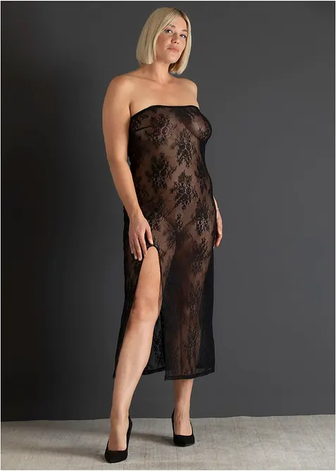 Nuisette en dentelle &agrave; bretelles amovibles, bonprix