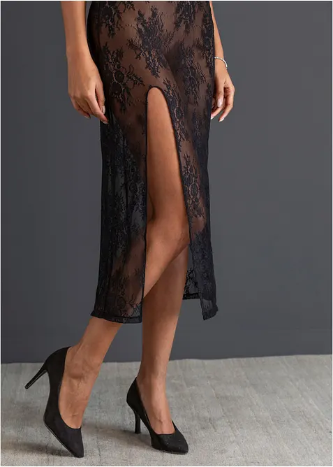 Nuisette en dentelle &agrave; bretelles amovibles, bonprix