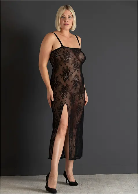 Nuisette en dentelle &agrave; bretelles amovibles, bonprix