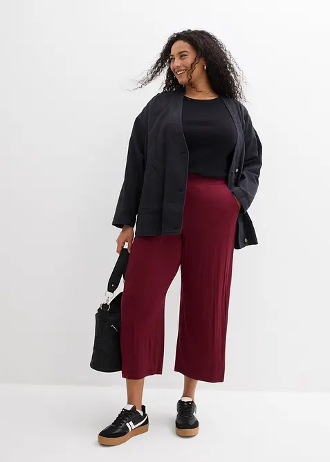 Pantalon fluide en jersey viscose, longueur 7/8, bonprix