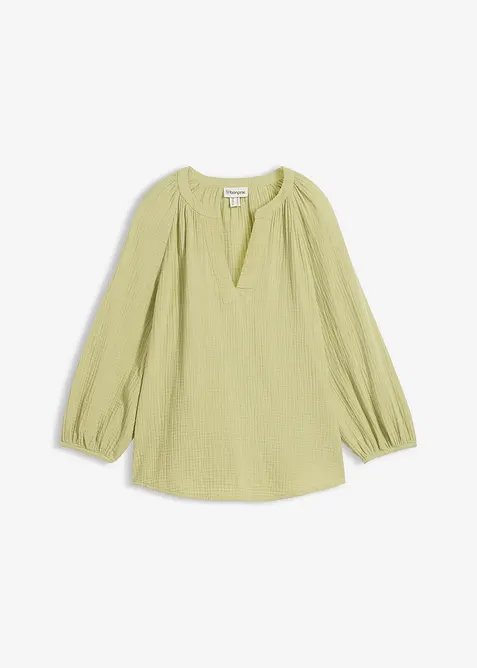 Blouse oversize en gaze de coton, bonprix