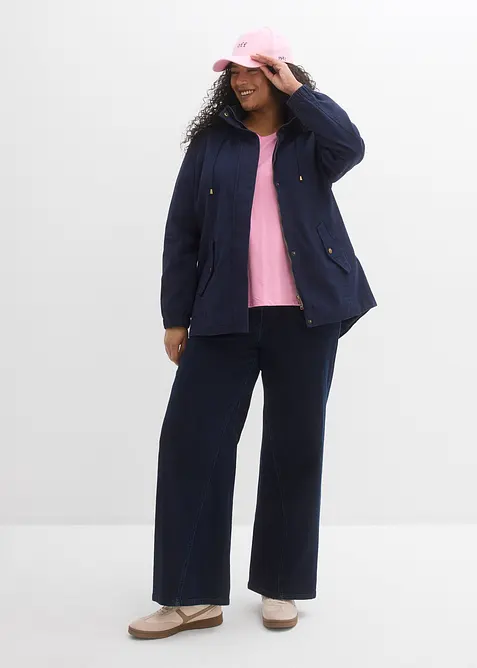 Parka de mi-saison en coton avec capuche imprim&eacute;e, bonprix