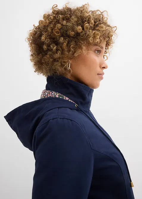 Parka de mi-saison en coton avec capuche imprim&eacute;e, bonprix