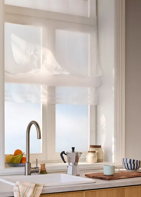 Store bateau transparent uni, bonprix