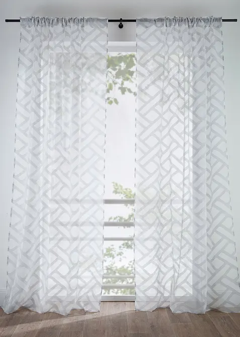 Voilage en tissu d&eacute;vor&eacute; (1 pce), bonprix