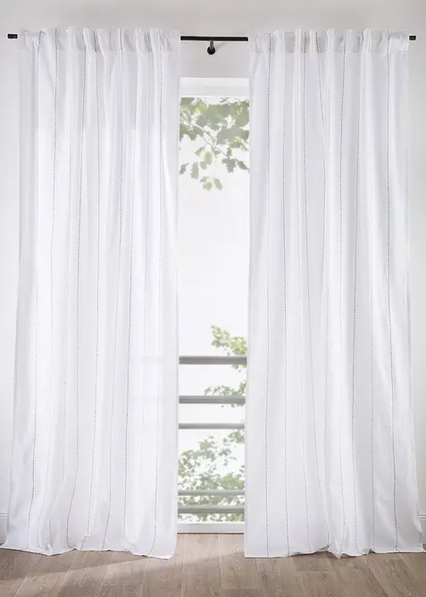 Rideau &agrave; rayures tiss&eacute;es (1&nbsp;pce), bonprix