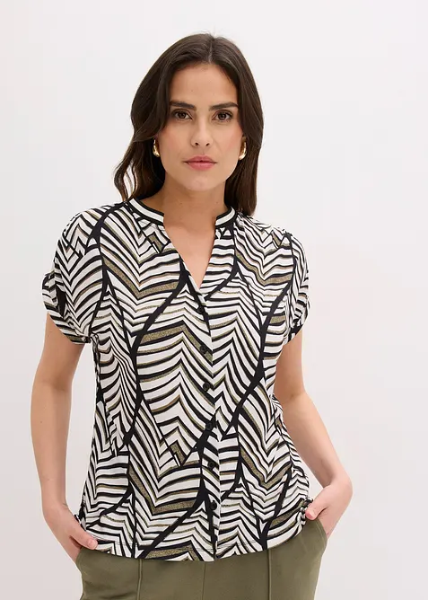 Blouse imprim&eacute;e en jersey, bonprix
