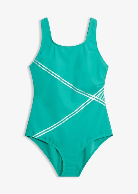 Maillot 1 pi&egrave;ce sculptant &agrave; d&eacute;tails dor&eacute;s, maintien l&eacute;ger, bonprix