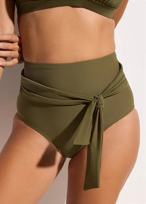 Bas de maillot sculptant taille haute avec lien &agrave; nouer, maintien fort, bonprix