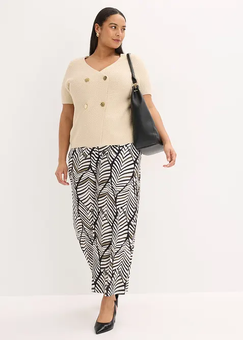 Pantalon large en jersey, bonprix