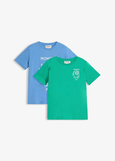 Lot de 2&nbsp;T-shirts 100% coton, bonprix