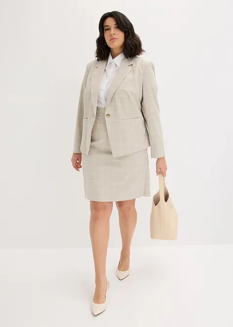 Jupe crayon &agrave; carreaux &eacute;cossais, bonprix