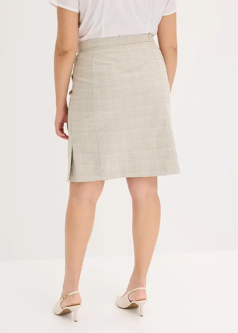 Jupe crayon &agrave; carreaux &eacute;cossais, bonprix