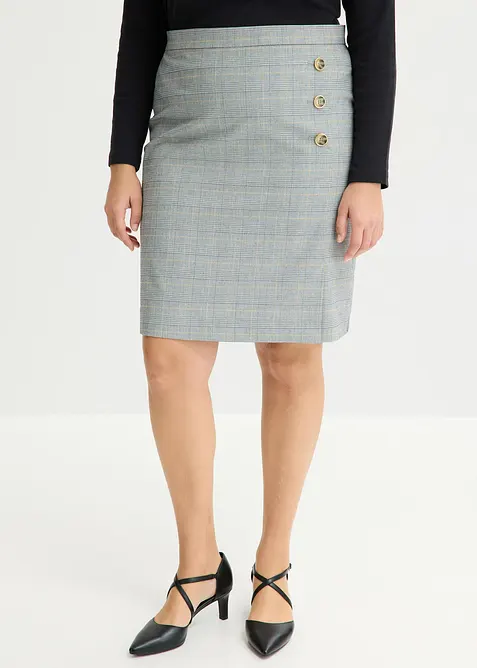 Jupe crayon &agrave; carreaux &eacute;cossais, bonprix