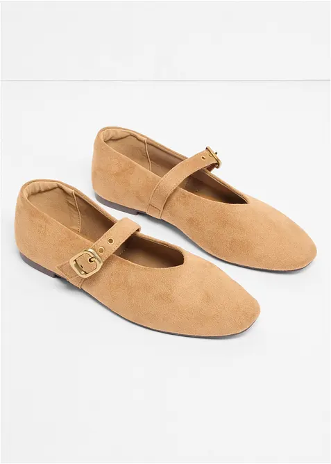 Ballerines &agrave; bride et &oelig;illets, bonprix