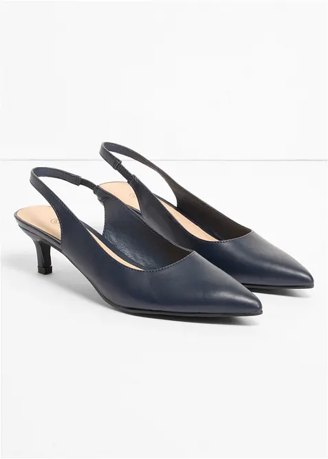 Escarpins slingback &agrave; petit talon fin, bonprix