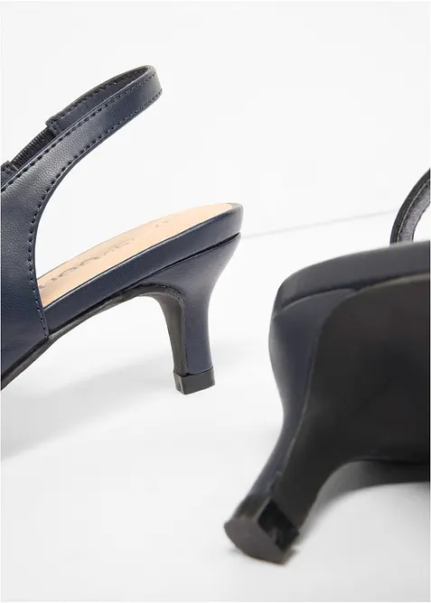 Escarpins slingback &agrave; petit talon fin, bonprix