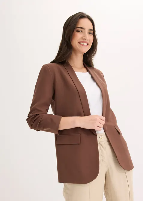 Blazer &agrave; manches fronc&eacute;es, bonprix