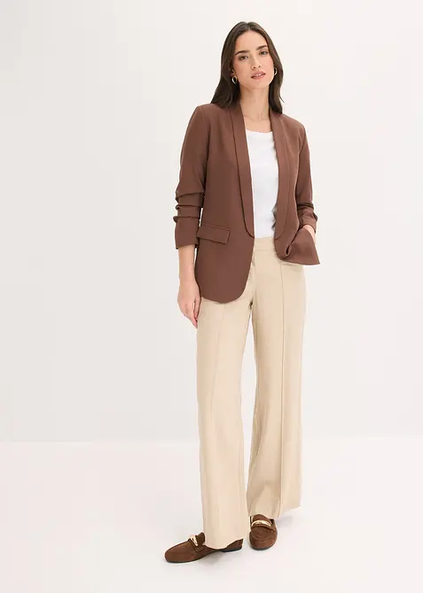 Blazer &agrave; manches fronc&eacute;es, bonprix