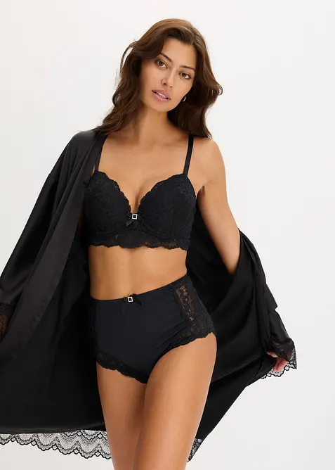 Soutien-gorge &agrave; coques et dentelle d&eacute;licate, bonprix